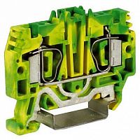 Пружинная клемма для заземления DKC Quadro 4мм?, желто-зеленый, ZHT250 | код. ZHT250 |  DKC